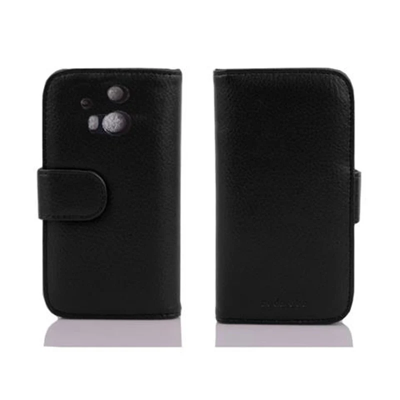 Cadorabo Hülle kompatibel mit HTC ONE M8 Schutzhülle mit Magnetverschluss und 3 Kartenfächern