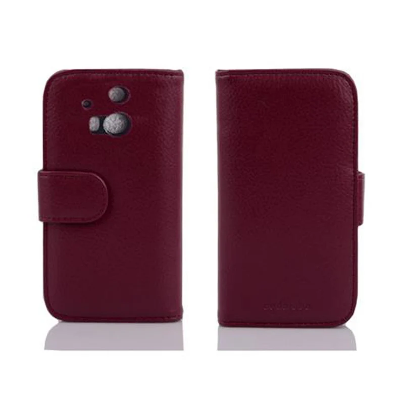 Cadorabo Hülle kompatibel mit HTC ONE M8 Schutzhülle mit Magnetverschluss und 3 Kartenfächern