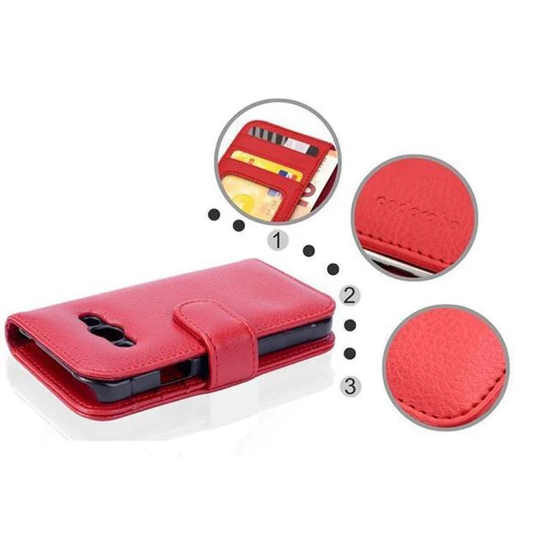Cadorabo Hülle kompatibel mit Samsung Galaxy XCover 3 Schutzhülle mit Magnetverschluss und 3 Kartenfächern