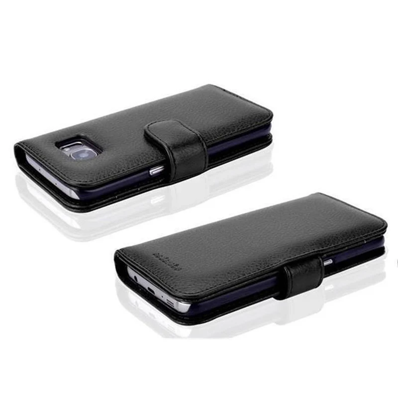 Cadorabo Hülle kompatibel mit Samsung Galaxy S7 Schutzhülle mit Magnetverschluss und 3 Kartenfächern