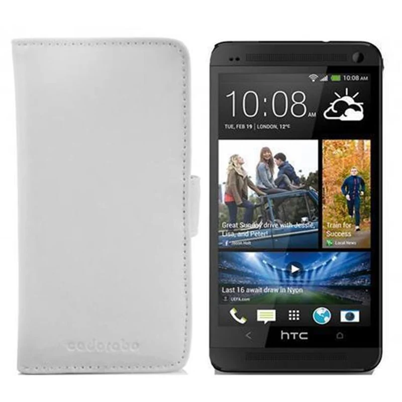 Cadorabo Hülle kompatibel mit HTC ONE M4 MINI Schutzyhülle aus glattem Kunstleder und Kartenfach
