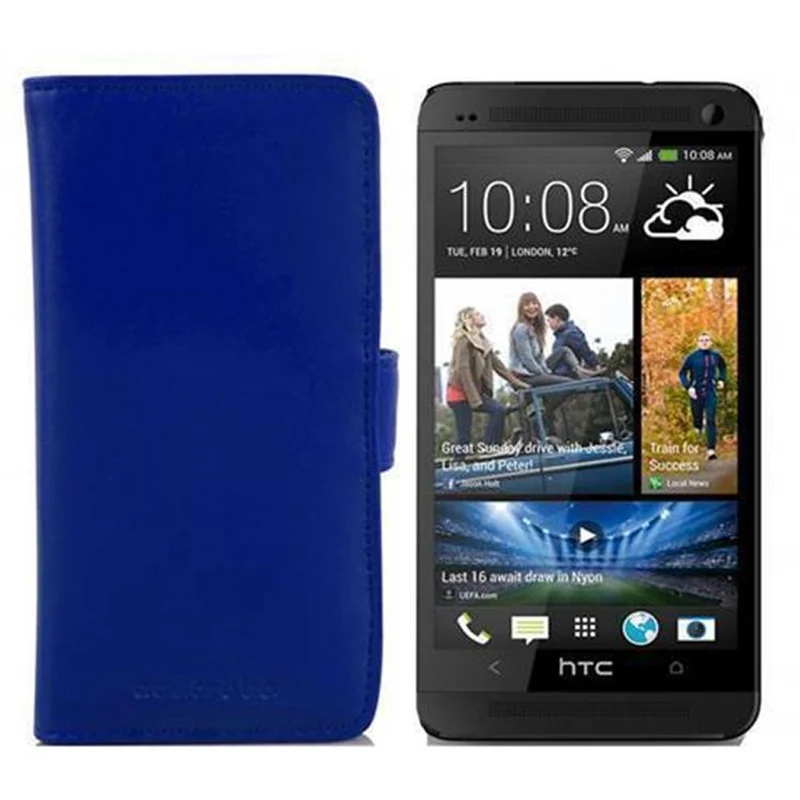 Cadorabo Hülle kompatibel mit HTC ONE M4 MINI Schutzyhülle aus glattem Kunstleder und Kartenfach