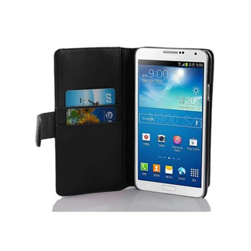 Cadorabo Hülle kompatibel mit Samsung Galaxy NOTE 3 Schutzyhülle aus glattem Kunstleder und Kartenfach
