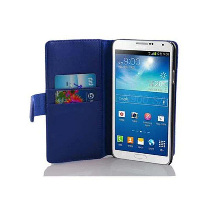 Cadorabo Hülle kompatibel mit Samsung Galaxy NOTE 3 Schutzyhülle aus glattem Kunstleder und Kartenfach