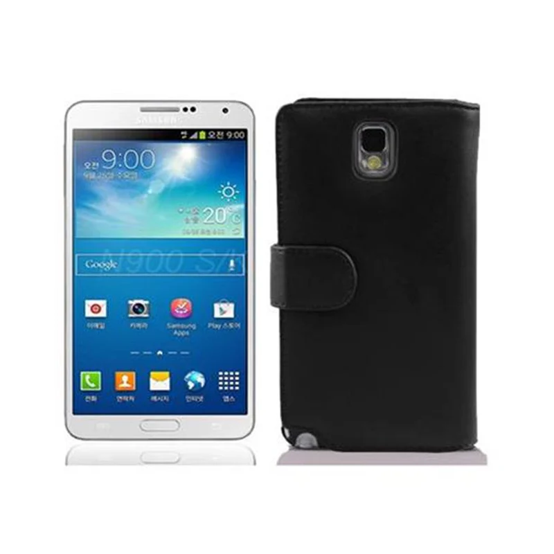 Cadorabo Hülle kompatibel mit Samsung Galaxy NOTE 3 Schutzyhülle aus glattem Kunstleder und Kartenfach