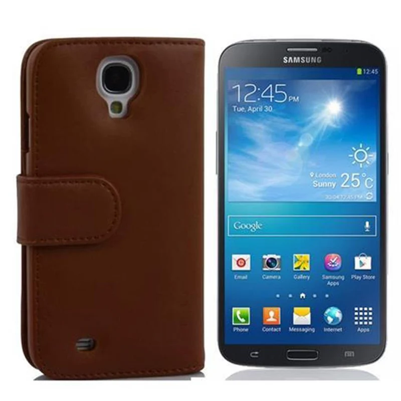 Cadorabo Hülle kompatibel mit Samsung Galaxy MEGA 6.3 Schutzyhülle aus glattem Kunstleder und Kartenfach