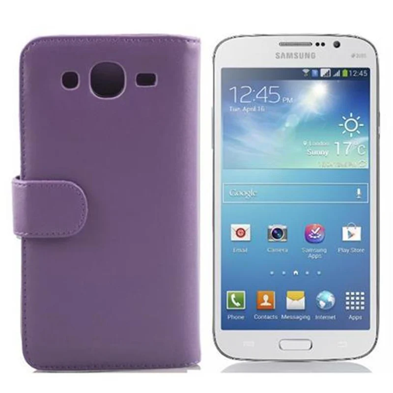 Cadorabo Hülle kompatibel mit Samsung Galaxy MEGA 5.8 Schutzyhülle aus glattem Kunstleder und Kartenfach