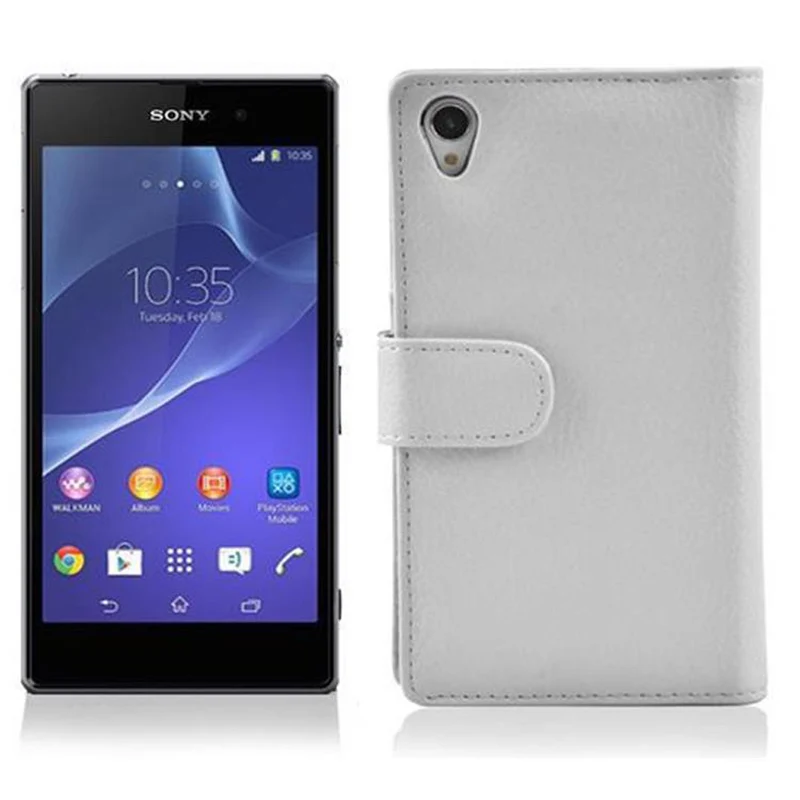 Cadorabo Hülle kompatibel mit Sony Xperia Z2 Schutzhülle aus strukturiertem Kunstleder und Kartenfach