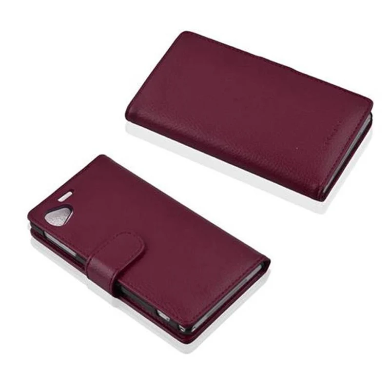 Cadorabo Hülle kompatibel mit Sony Xperia Z1 COMPACT Schutzhülle aus strukturiertem Kunstleder und Kartenfach