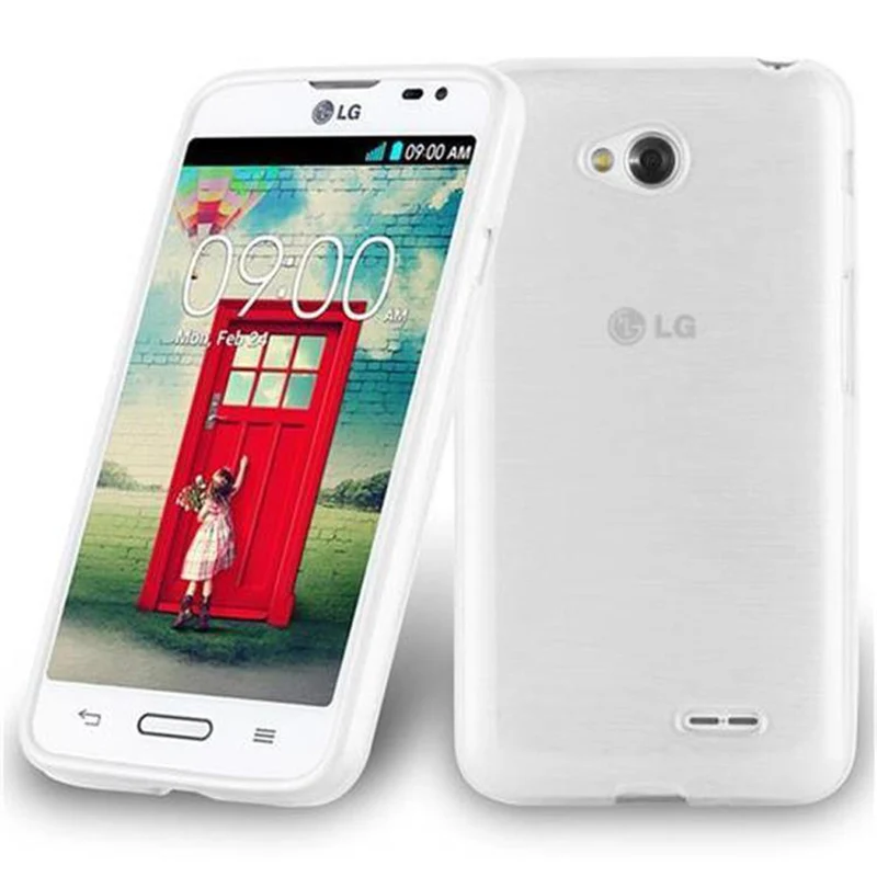 Cadorabo Hülle kompatibel mit LG L70 (1. SIM) Schutzhülle aus flexiblem TPU Silikon im Brushed Design