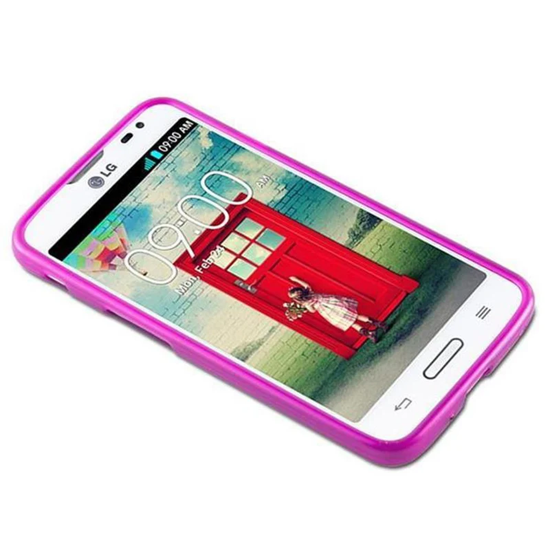 Cadorabo Hülle kompatibel mit LG L70 (1. SIM) Schutzhülle aus flexiblem TPU Silikon im Brushed Design