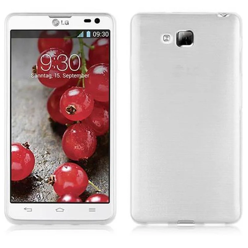 Cadorabo Hülle kompatibel mit LG L9 II Schutzhülle aus flexiblem TPU Silikon im Brushed Design