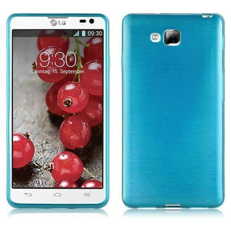 Cadorabo Hülle kompatibel mit LG L9 II Schutzhülle aus flexiblem TPU Silikon im Brushed Design