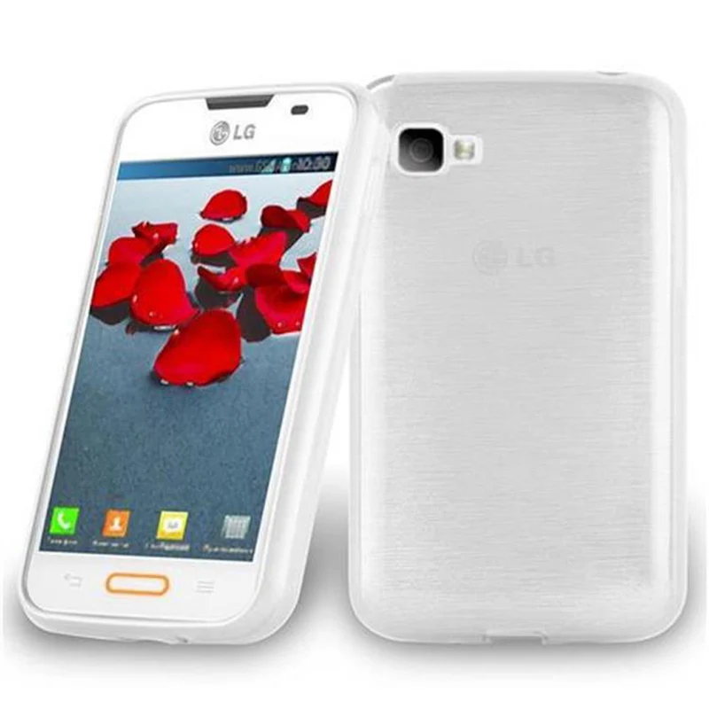 Cadorabo Hülle kompatibel mit LG L4 II Schutzhülle aus flexiblem TPU Silikon im Brushed Design