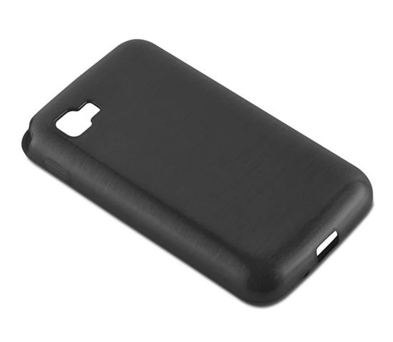 Cadorabo Hülle kompatibel mit LG L4 II Schutzhülle aus flexiblem TPU Silikon im Brushed Design