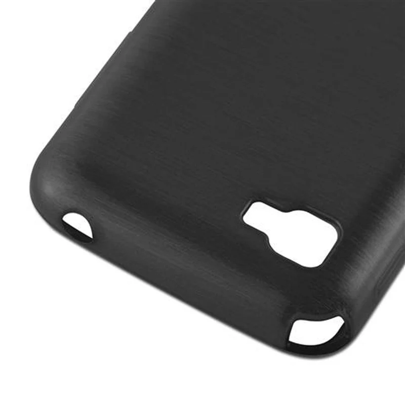 Cadorabo Hülle kompatibel mit LG L4 II Schutzhülle aus flexiblem TPU Silikon im Brushed Design