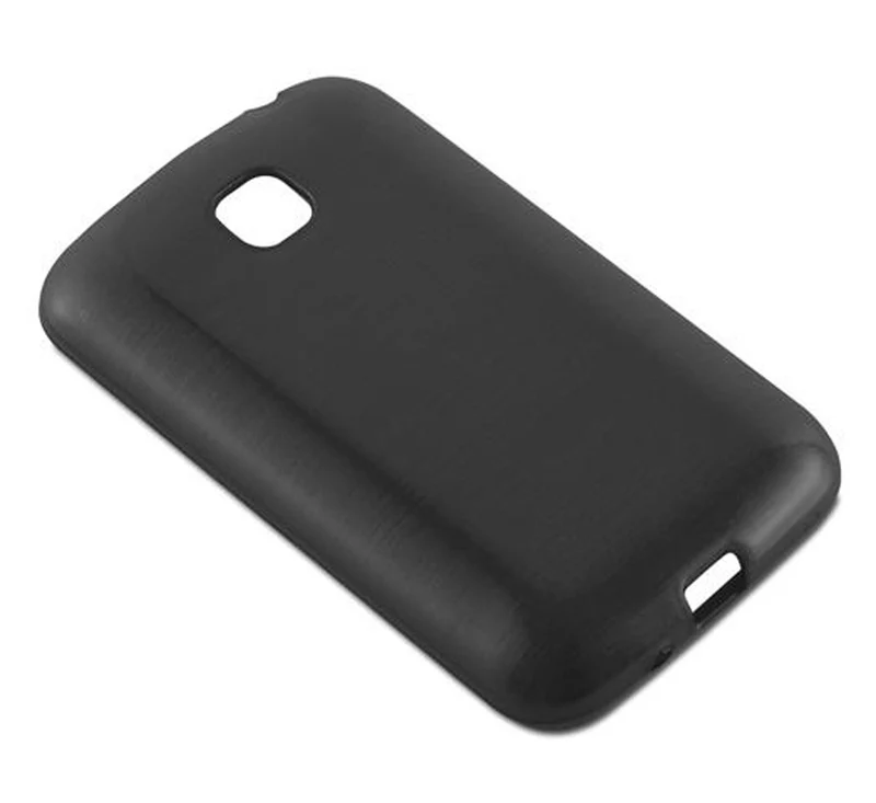 Cadorabo Hülle kompatibel mit LG L3 II (2. SIM) Schutzhülle aus flexiblem TPU Silikon im Brushed Design