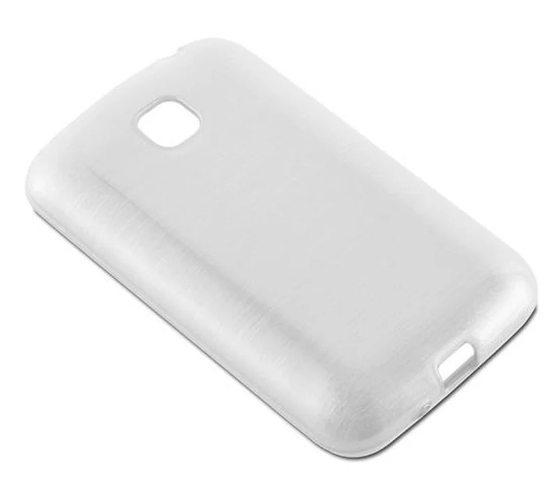 Cadorabo Hülle kompatibel mit LG L3 II (2. SIM) Schutzhülle aus flexiblem TPU Silikon im Brushed Design