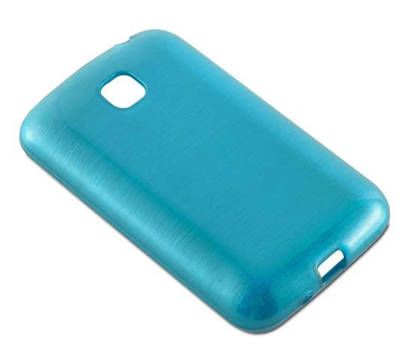 Cadorabo Hülle kompatibel mit LG L3 II (2. SIM) Schutzhülle aus flexiblem TPU Silikon im Brushed Design