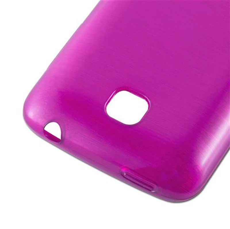 Cadorabo Hülle kompatibel mit LG L3 II (2. SIM) Schutzhülle aus flexiblem TPU Silikon im Brushed Design