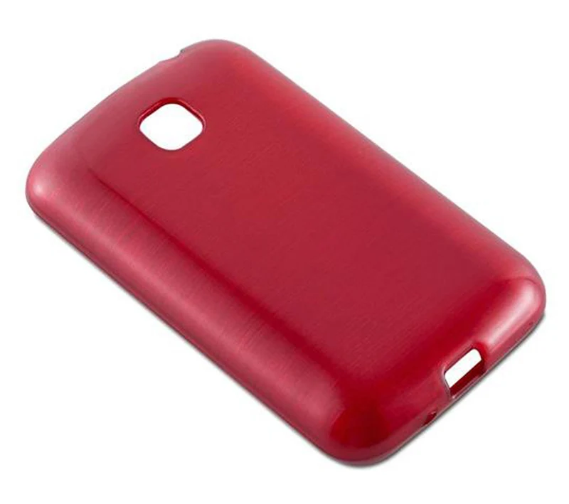 Cadorabo Hülle kompatibel mit LG L3 II (2. SIM) Schutzhülle aus flexiblem TPU Silikon im Brushed Design