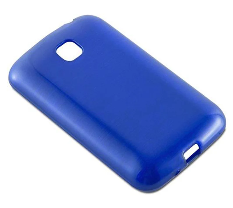 Cadorabo Hülle kompatibel mit LG L3 II (2. SIM) Schutzhülle aus flexiblem TPU Silikon im Brushed Design