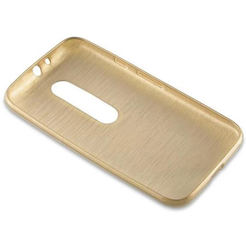 Cadorabo Hülle kompatibel mit Motorola MOTO G3 Schutzhülle aus flexiblem TPU Silikon im Brushed Design