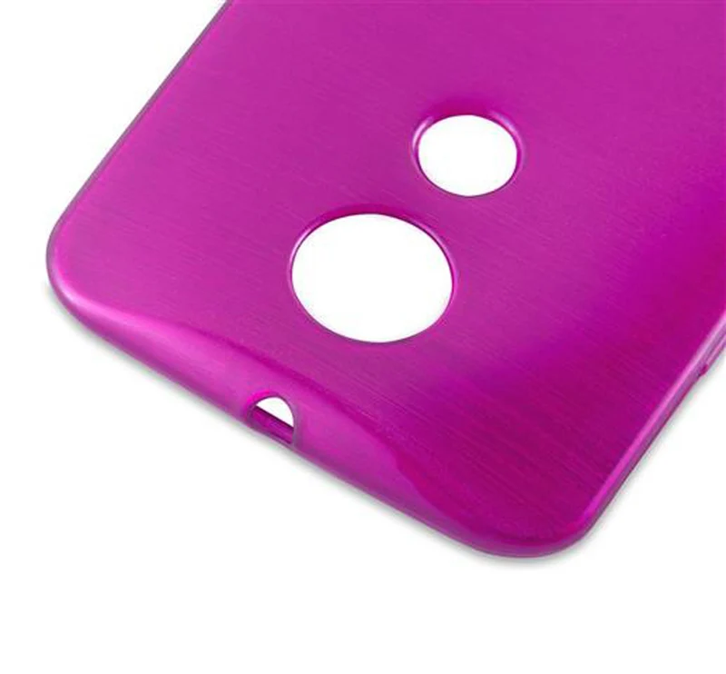 Cadorabo Hülle kompatibel mit Motorola MOTO X2 Schutzhülle aus flexiblem TPU Silikon im Brushed Design