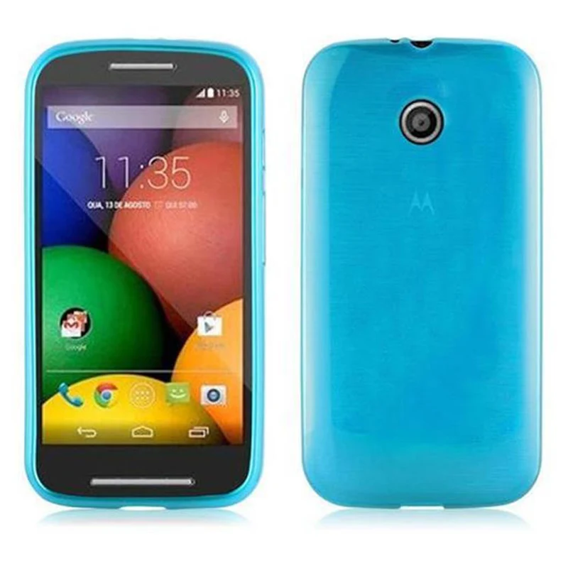 Cadorabo Hülle kompatibel mit Motorola MOTO E Schutzhülle aus flexiblem TPU Silikon im Brushed Design