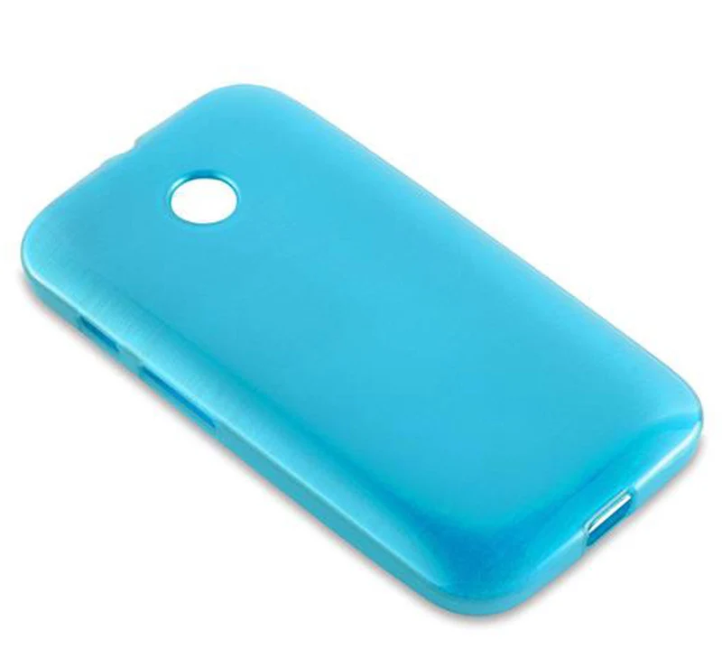 Cadorabo Hülle kompatibel mit Motorola MOTO E Schutzhülle aus flexiblem TPU Silikon im Brushed Design