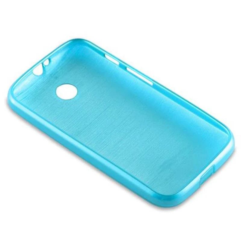 Cadorabo Hülle kompatibel mit Motorola MOTO E Schutzhülle aus flexiblem TPU Silikon im Brushed Design