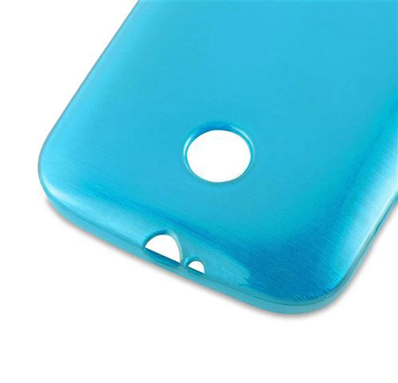 Cadorabo Hülle kompatibel mit Motorola MOTO E Schutzhülle aus flexiblem TPU Silikon im Brushed Design