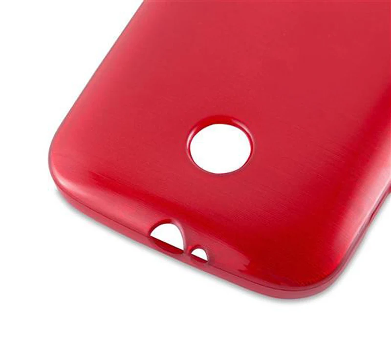 Cadorabo Hülle kompatibel mit Motorola MOTO E Schutzhülle aus flexiblem TPU Silikon im Brushed Design