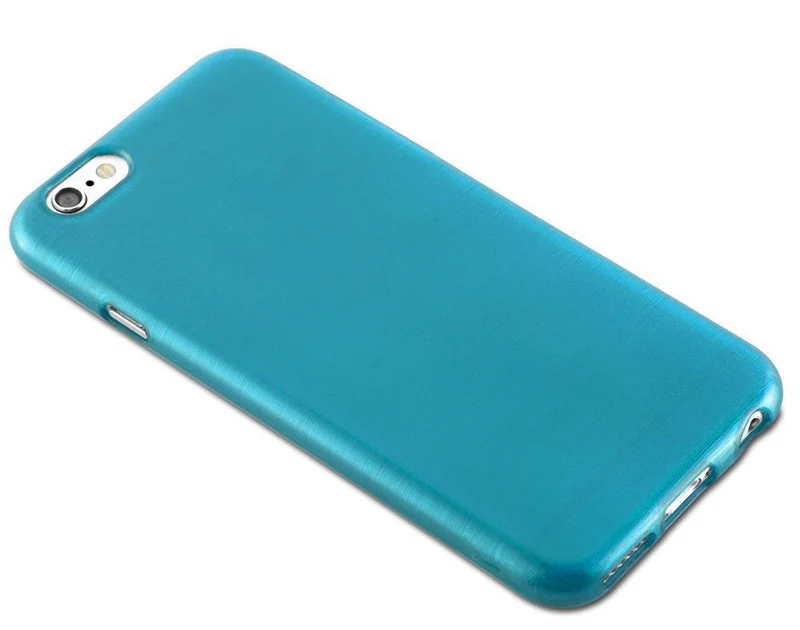 Cadorabo Hülle kompatibel mit Apple iPhone 6 PLUS / 6S PLUS Schutzhülle aus flexiblem TPU Silikon im Brushed Design