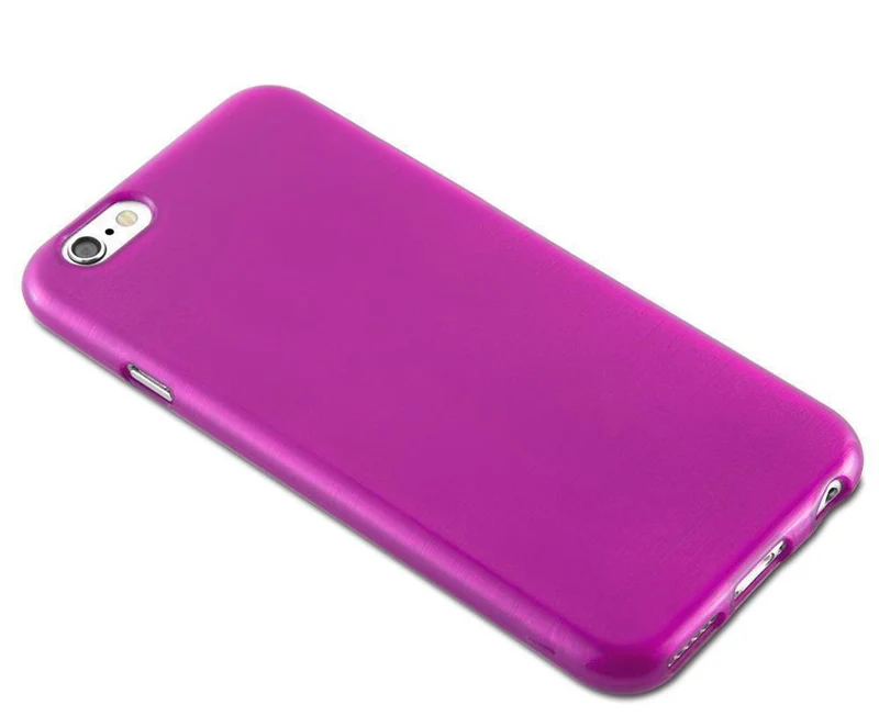 Cadorabo Hülle kompatibel mit Apple iPhone 6 PLUS / 6S PLUS Schutzhülle aus flexiblem TPU Silikon im Brushed Design