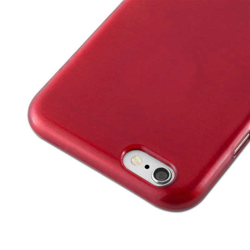 Cadorabo Hülle kompatibel mit Apple iPhone 6 PLUS / 6S PLUS Schutzhülle aus flexiblem TPU Silikon im Brushed Design