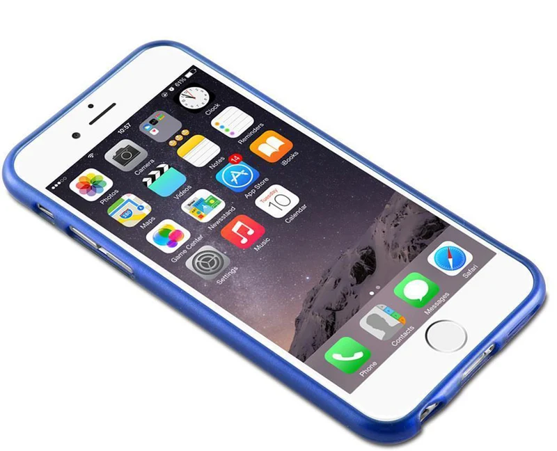 Cadorabo Hülle kompatibel mit Apple iPhone 6 PLUS / 6S PLUS Schutzhülle aus flexiblem TPU Silikon im Brushed Design
