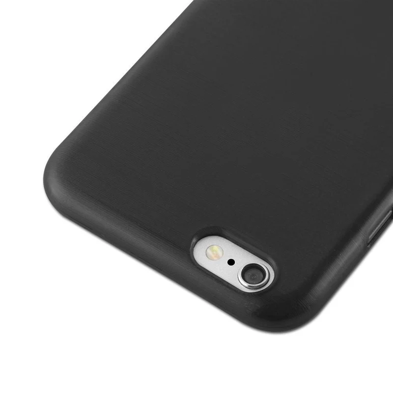 Cadorabo Hülle kompatibel mit Apple iPhone 6 / 6S Schutzhülle aus flexiblem TPU Silikon im Brushed Design