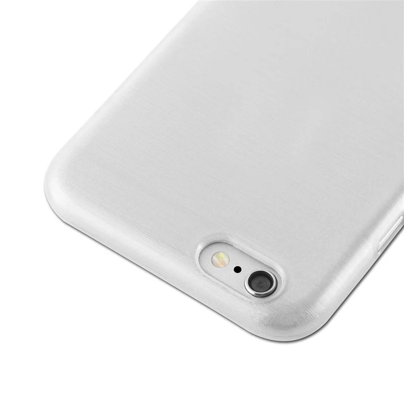 Cadorabo Hülle kompatibel mit Apple iPhone 6 / 6S Schutzhülle aus flexiblem TPU Silikon im Brushed Design