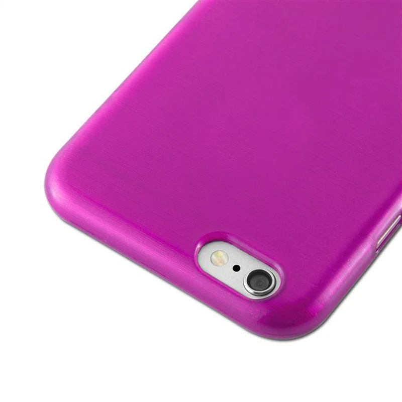 Cadorabo Hülle kompatibel mit Apple iPhone 6 / 6S Schutzhülle aus flexiblem TPU Silikon im Brushed Design