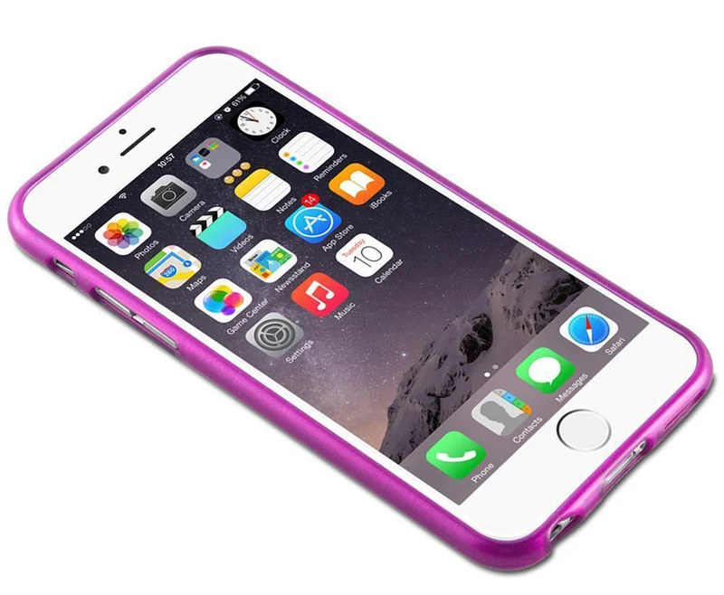 Cadorabo Hülle kompatibel mit Apple iPhone 6 / 6S Schutzhülle aus flexiblem TPU Silikon im Brushed Design