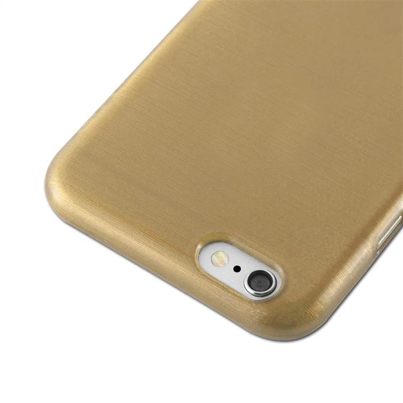 Cadorabo Hülle kompatibel mit Apple iPhone 6 / 6S Schutzhülle aus flexiblem TPU Silikon im Brushed Design