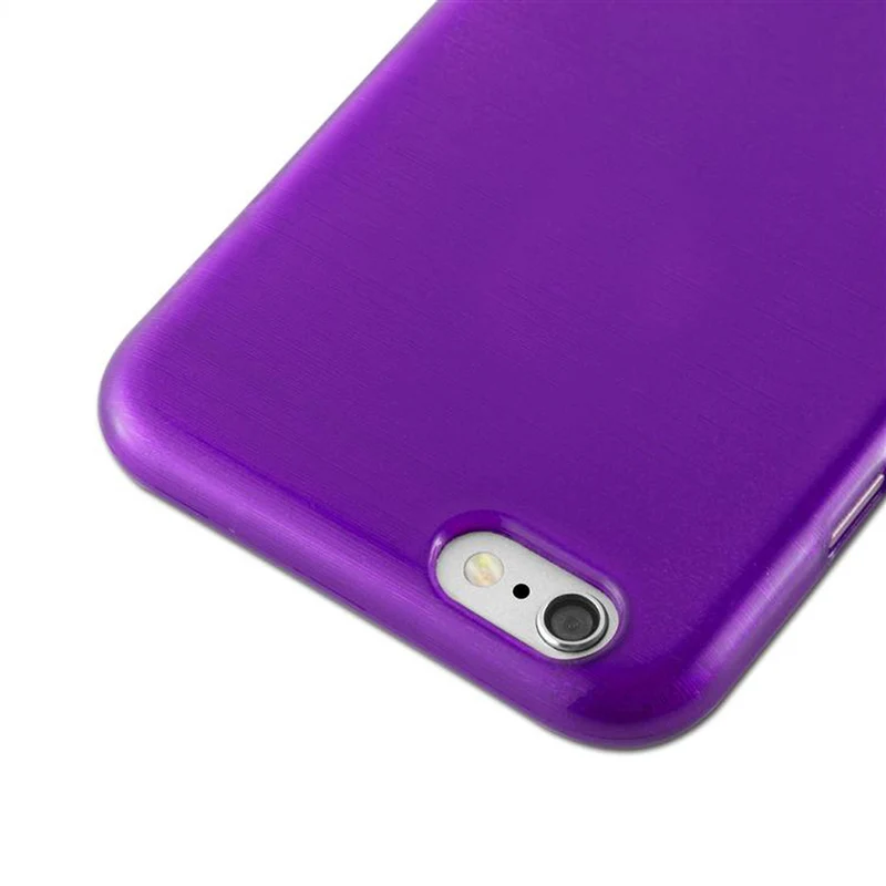 Cadorabo Hülle kompatibel mit Apple iPhone 6 / 6S Schutzhülle aus flexiblem TPU Silikon im Brushed Design