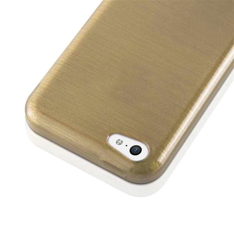 Cadorabo Hülle kompatibel mit Apple iPhone 5C Schutzhülle aus flexiblem TPU Silikon im Brushed Design