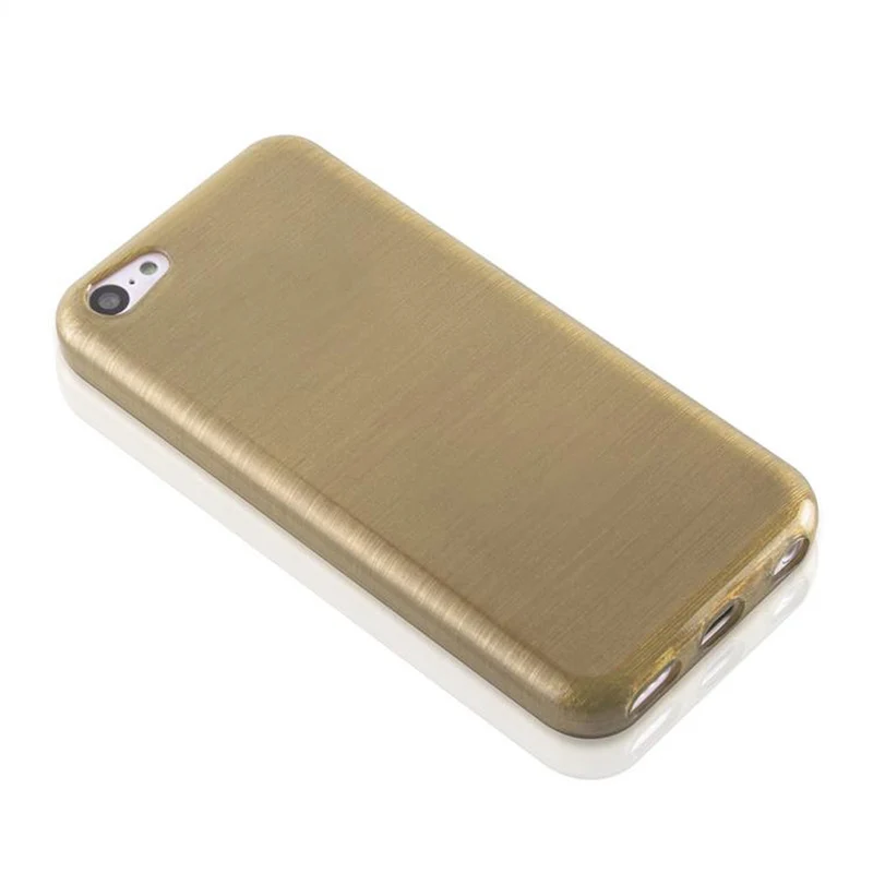 Cadorabo Hülle kompatibel mit Apple iPhone 5C Schutzhülle aus flexiblem TPU Silikon im Brushed Design