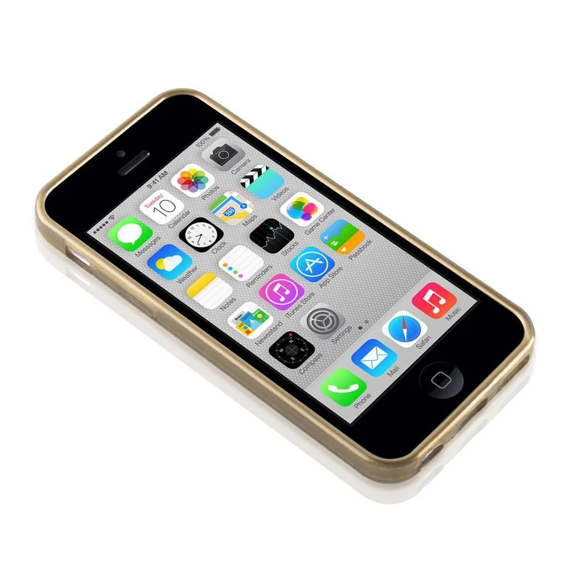 Cadorabo Hülle kompatibel mit Apple iPhone 5C Schutzhülle aus flexiblem TPU Silikon im Brushed Design