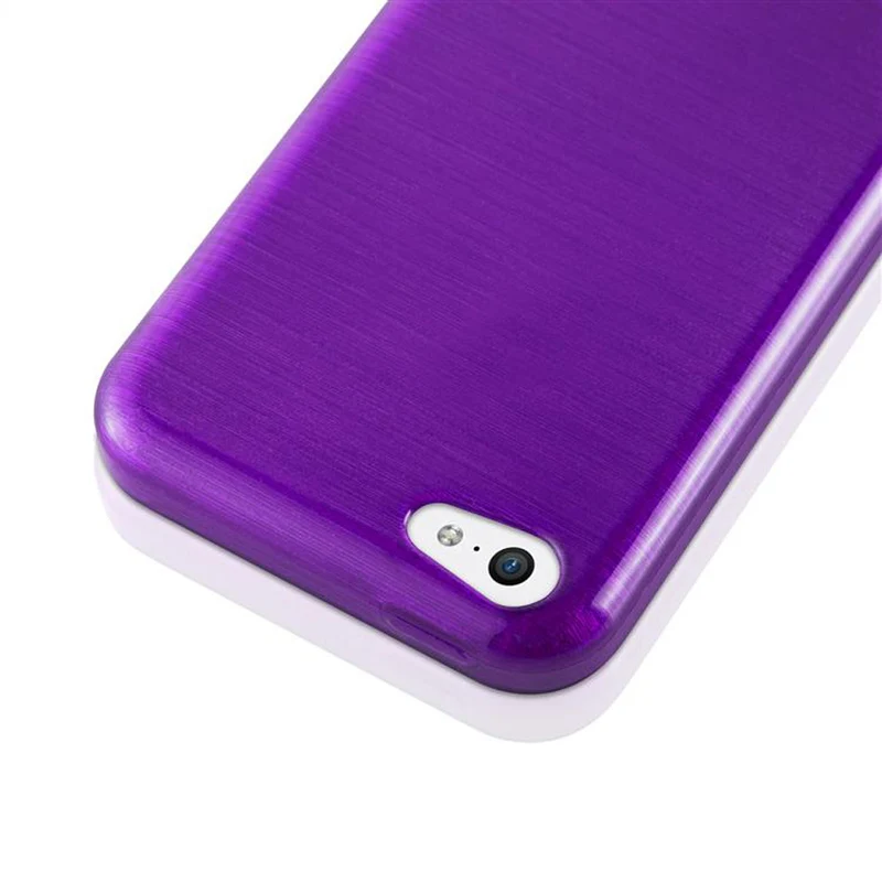Cadorabo Hülle kompatibel mit Apple iPhone 5C Schutzhülle aus flexiblem TPU Silikon im Brushed Design