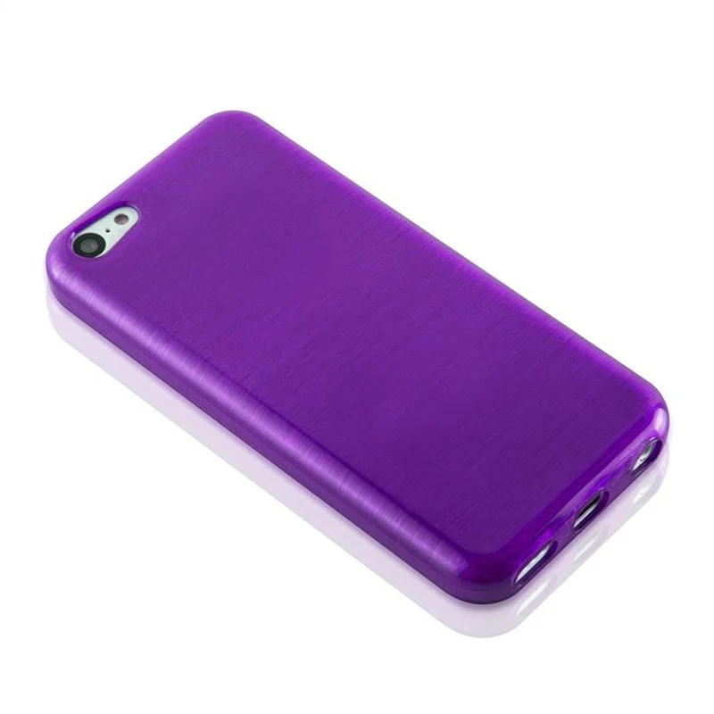 Cadorabo Hülle kompatibel mit Apple iPhone 5C Schutzhülle aus flexiblem TPU Silikon im Brushed Design