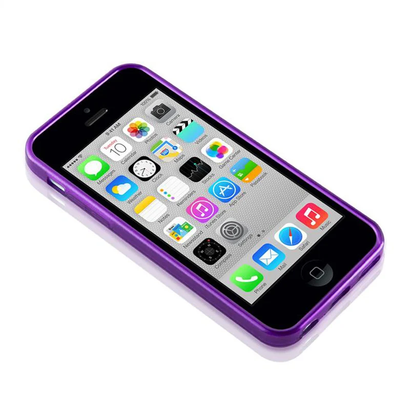 Cadorabo Hülle kompatibel mit Apple iPhone 5C Schutzhülle aus flexiblem TPU Silikon im Brushed Design