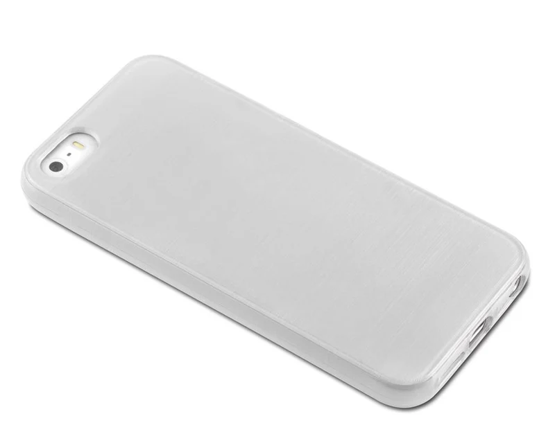 Cadorabo Hülle kompatibel mit Apple iPhone 5 / 5S / SE 2016 Schutzhülle aus flexiblem TPU Silikon im Brushed Design